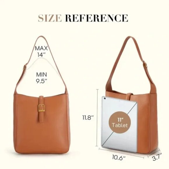 TAN HOBO BAG DOUBLES AS A TABLET BAG NWT - Picture 3 of 6